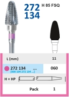 272134060 фреза твс - конус - 060 розовый тонкие прямые лезвия со спиральной поперечной насечкой