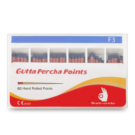 Гуттаперчевые штифты, 60шт., №F3, Sure-Endo