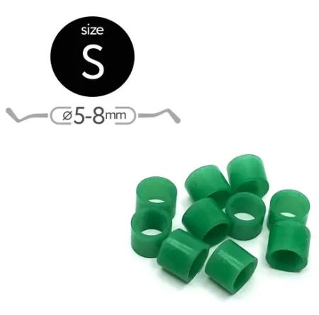 Маркировочные кольца размер S зеленые (50 шт) МедСил