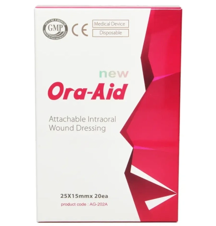 Заживляющий пластырь для слизистой рта ORA-AID 25*15 мм (20 шт) TBM
