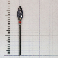 257140060 фреза твс - пламя - 060 красный насечка крестообразная мелкая, мет/сплавы, пластмасса