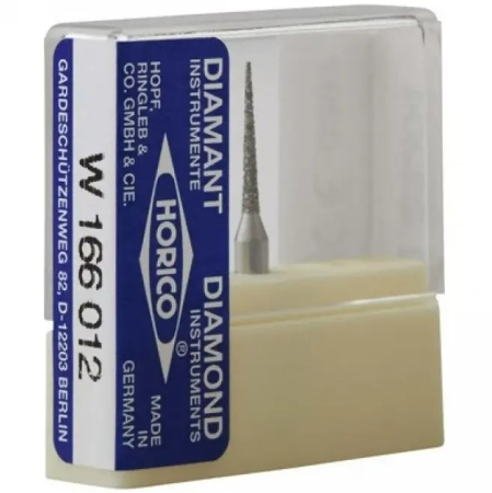 W166012 Бор алмазный W - конус остроконечный - 012 серый  HORICO