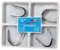 1.510 (т.35). матрицы контур. металлич. универсальные 4-х форм для моляров, набор, 24шт., тор вм