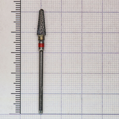 194140045 фреза твс - конус - 045 красный насечка крестообразная мелкая. мет. сплавы пластмасса   ho
