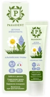 детская зубная паста president 0-3 альпийские травы (25 rda), 32г