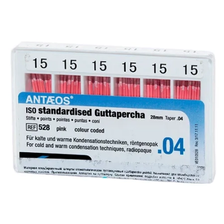 Гуттаперчевые штифты "Antaeos" 04 №15, 60шт., VDW