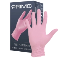 перчатки нитриловые primo rose nitrile р-р: s розовые, 50 пар