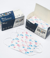 маски медицинские 3-х слойные на резинках с рисунком: фея, 50шт., sense premium (тк=40уп)