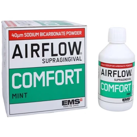 Порошок "Эйр-флоу" CLASSIC Comfort MINT (Мята), 40µm, на основе Бикарбоната натрия, 300г., EMS