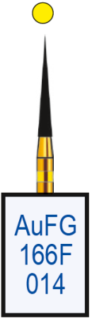 aufg166f014 бор алмазный fg - конус остроконечный - 014 желтый horico