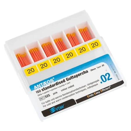 Гуттаперчевые штифты "Antaeos" 02 №20, 120шт., VDW