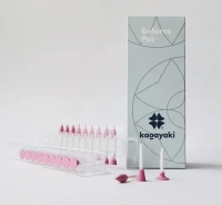 набор полиров "kagayaki enforce pin" (пуля,диск,чашка) - розовые (уретан), µ 70, уп/30шт