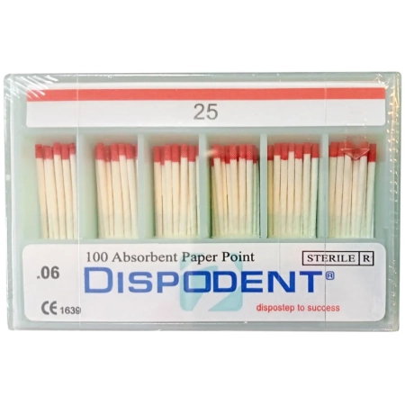 Штифты бумажные абсорбирующие 06 №25 (100 шт) Dispodent