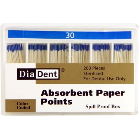 Бумажные штифты - №30 - 200 штук, DiaDent
