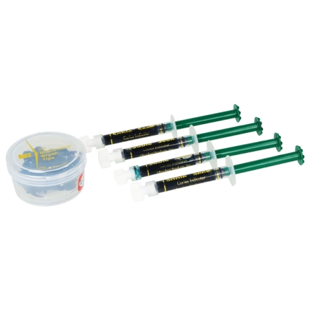 sable seek kit - индикатор кариеса зеленый (4 шприца по 1.2 мл + 20 насадок) ultradent