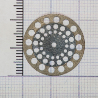 h806f220 диск алмазный d=22mm двухсторонний, перфорированный желтый horico