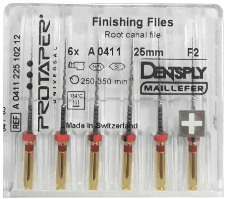ProTaper / ПроТейпер машинные 25 мм F2 - красные финишные (6 шт) Maillefer