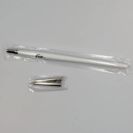 набор кисточек силиконовых для моделирования zensilk (2 насадки + ручка) zengears