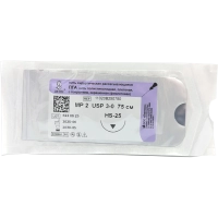 пга - нить полигликолидная, рассасывающаяся, фиолетовая, l=75см., usp 3/0, hs-25, "линтекс"