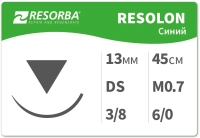 resolon / резолон шовный материал l=45см usp 6/0 ds 13 36шт./уп resorba