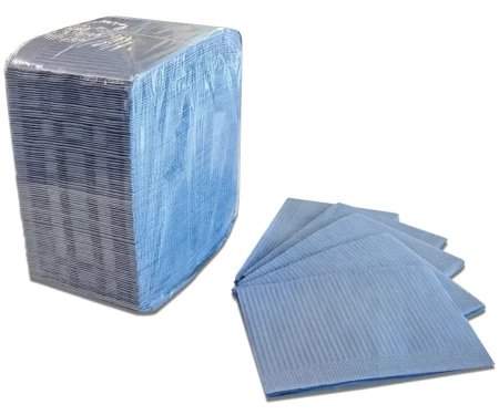 Салфетки нагрудные двухслойные 32.5x45 см, синий, СР0001 (400 шт) JNB