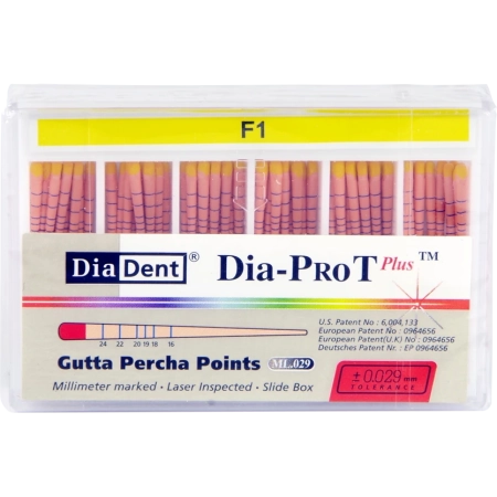 ProTaper Gutta-Percha штифты гуттаперчевые F1 (60шт), DiaDent