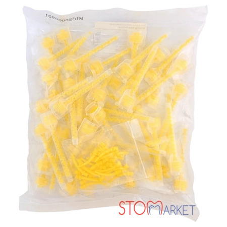 канюли смесительные желтые mixing tips yellow (50 шт смесительных + 25 шт интраоральных) spident