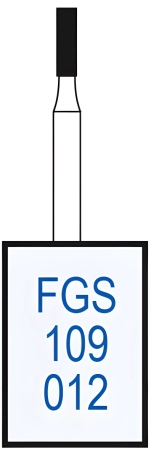 FGS109012 Бор алмазный FGS (313) - цилиндр  - 012 серый (хвостовик укороченный)HORICO