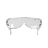 очки "люцерна" - прозрачные линзы, широкая оправа, прозрачные дужки, незапотевающие, "ампаро"