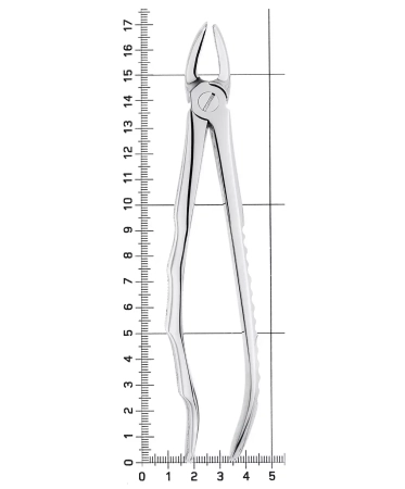 щипцы для удаления зубов верхние моляры правые, анатомическая ручка 12-17* hlw
