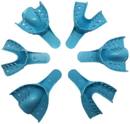 ложки для снятия слепков перфорированные пластиковые №3 верх, 12 шт, jnb