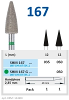 shm167035  бор алмазный h - конус с острым концом, серый - 035 horico