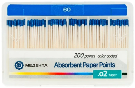 Бумажные штифты 02 №60 200шт/уп (МЕТА) 