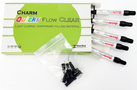 charmquicks flow clear жидкотекучий временный композит светового отверждения 5 шпр 2 мл, dentkist