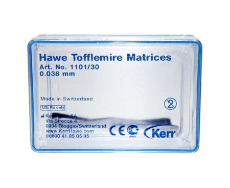 Матрицы Hawe Tofflemire Kerr Плоские 0.038 мм. 1101/30