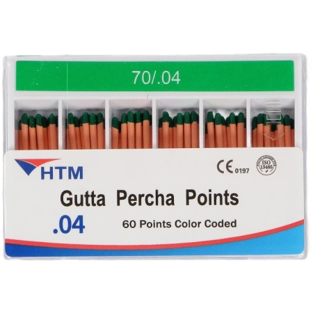 Гуттаперчевые штифты 04 №70 (60 шт) HTM Dent