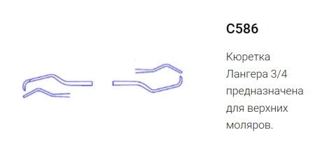 кюретка универсальная лангера 3/4 с586-1 (эми)