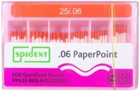 бумажные штифты конус 06, 100шт/уп., №25, spident