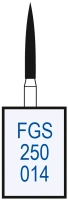 fgs250014 бор алмазный fg - пламя заостренное (хвостовик укороченный) - 014 серый horico