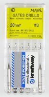 gates drills mani - сверла машинные, 6шт, 28 мм. №3