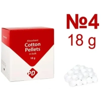cotton pellets №4 - шарики ватные d=3.6мм (18 г) produits dentaires sa