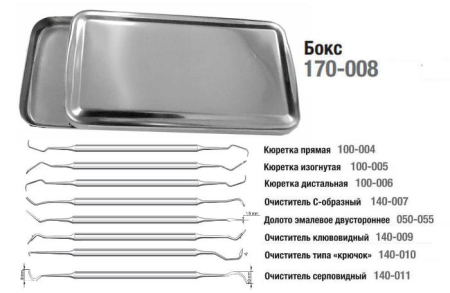 Комплект инструментов парадонтологических (8 предметов в стерилизаторе) (СТРУМ)