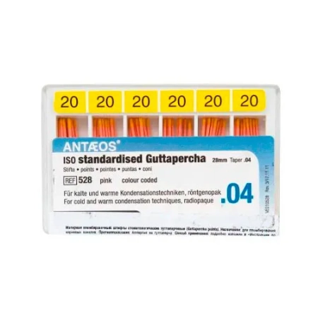 Гуттаперчевые штифты "Antaeos" 04 №20, 60шт., VDW