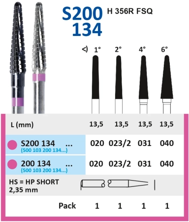 S200134040 Фреза твс  для фрезерного станка-конус с закругленным концом -  040 конус.град. 6 HORICO