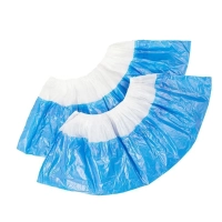 бахилы медицинские пнд-8/19/2p-б-c бело-синие с двойной подошвой (50 пар) elegreen (тк=1000 пар)