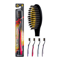 зубная щетка dr.nanoto charcoal & nano gold с древесным углем и наночастицами золота