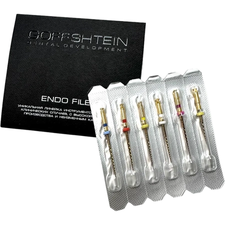 gold-taper / голд-тейпер файлы машинные 31 мм f3 - синие (6 шт) geosoft