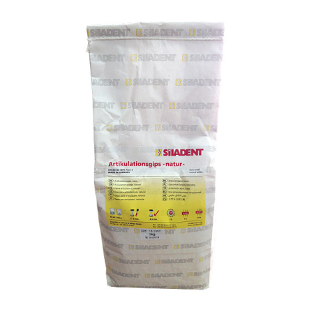 Гипс Artikulationsgips nature, белый 5кг., Siladent