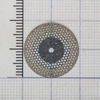 h934190 диск алмазный d=19mm двухсторонний, перфорированный, серый  horico