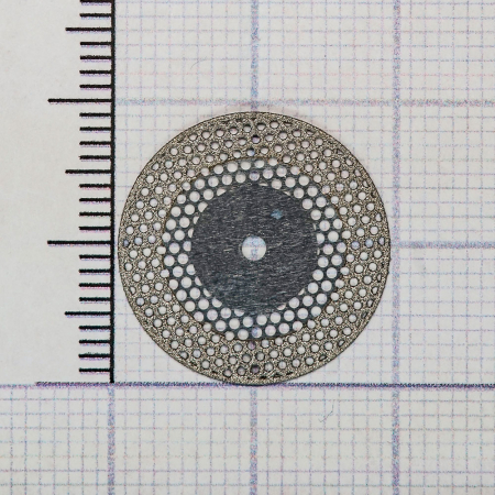 H934190 Диск алмазный d=19mm двухсторонний, перфорированный, серый  HORICO